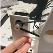 Stepper holder in the correct position